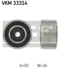 VKM 33314 SKF Паразитный / ведущий ролик, поликлиновой ремень